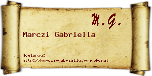 Marczi Gabriella névjegykártya